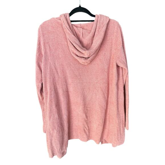 BAREFOOT DREAMS x Womens Cozy Chic Ulta Lite Coral Pink Duster Sweater Robe L - Picture 3 of 6